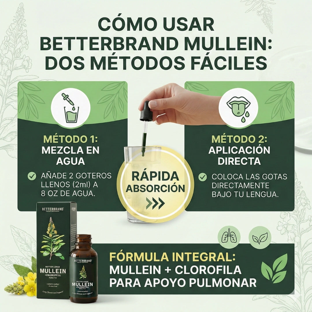 Gotas de Gordolobo - Desintoxicación Pulmonar & Salud Respiratoria