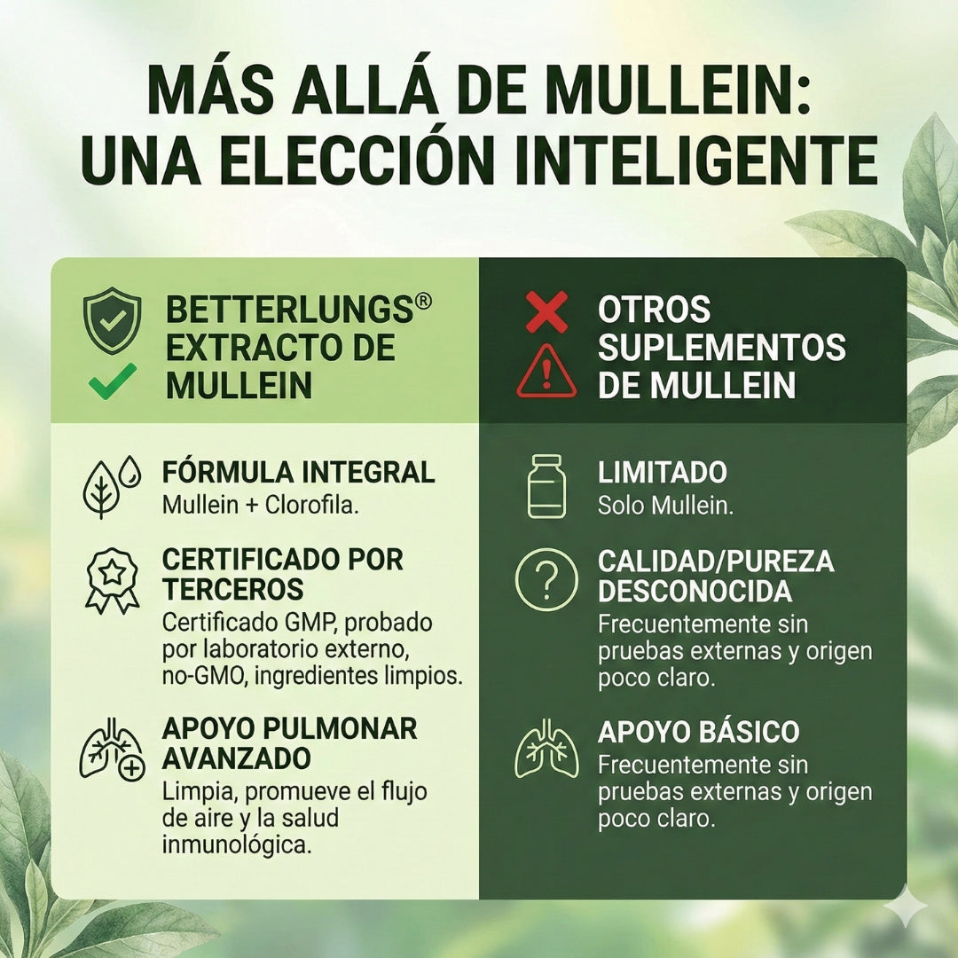 Gotas de Gordolobo - Desintoxicación Pulmonar & Salud Respiratoria