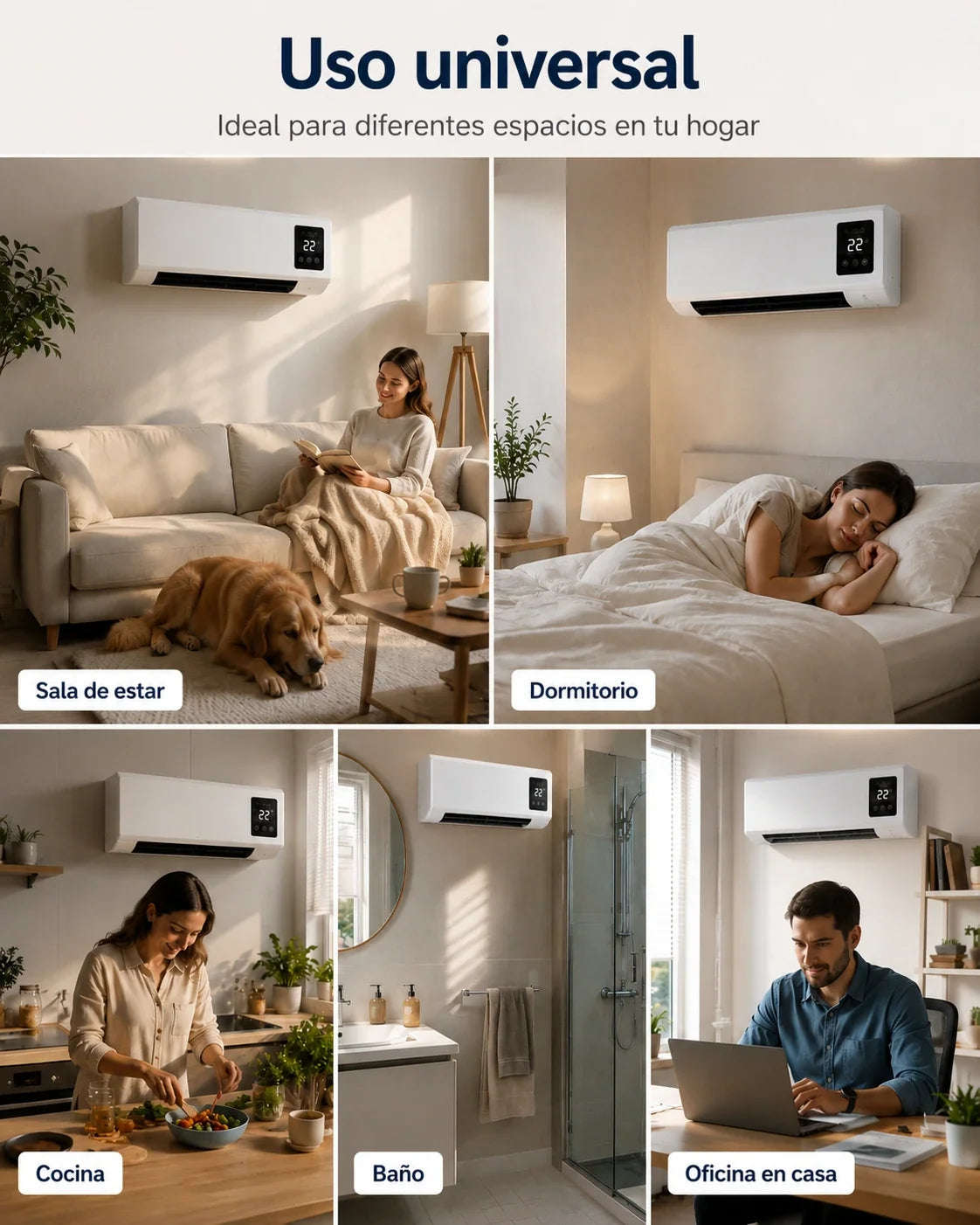 Aire acondicionado portátil de pared 2 en 1 ClimaDuo (frío y calor)